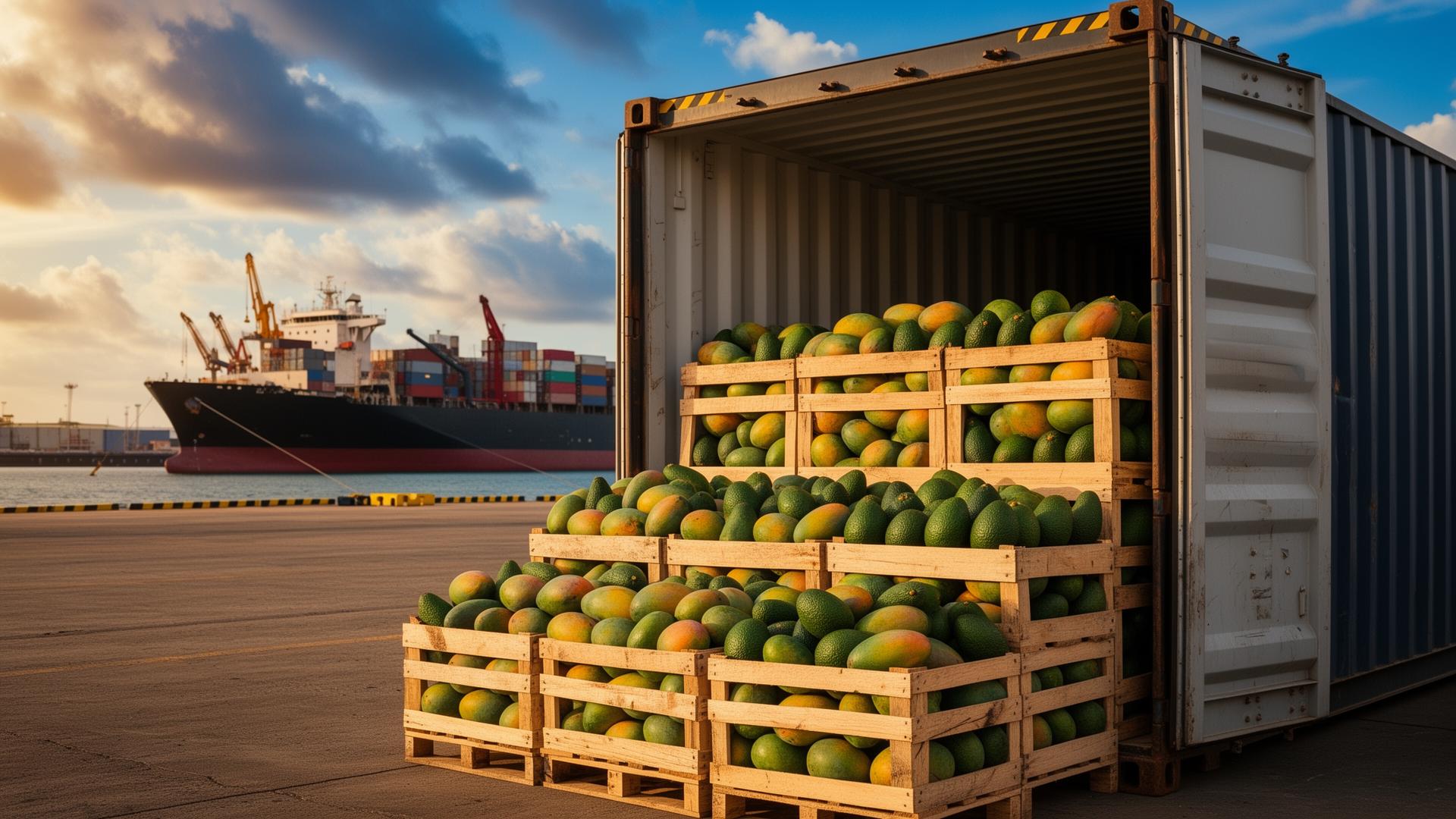 Air cargo shipping crates at airport logistics hub